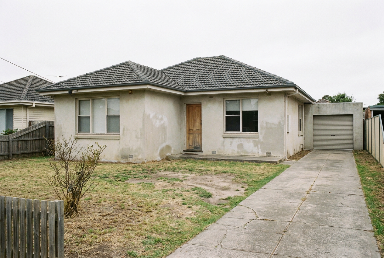 Exterior before