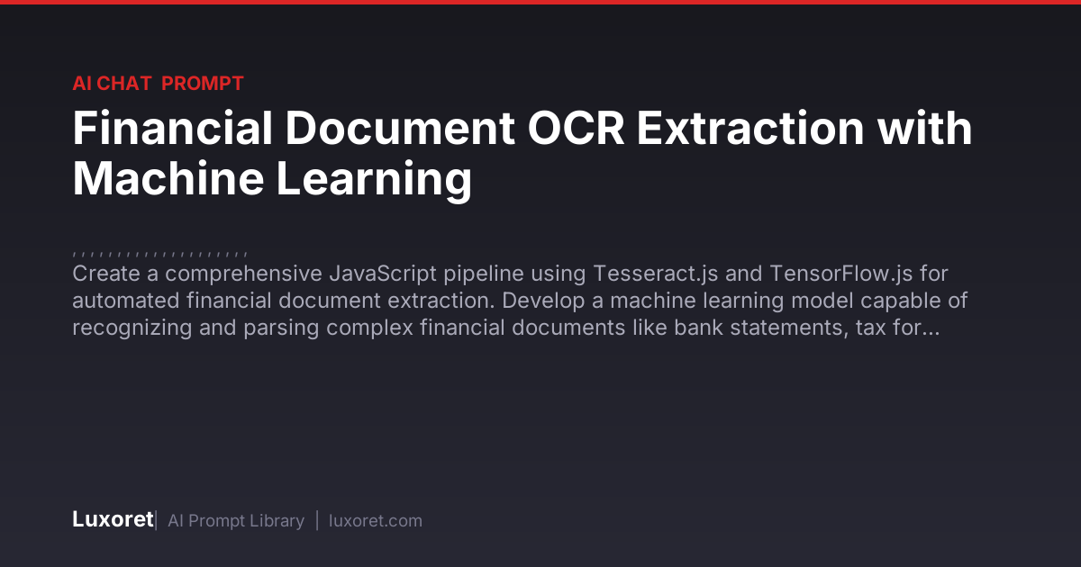 Financial Document OCR Extraction with Machine Learning — Ai Chat ...