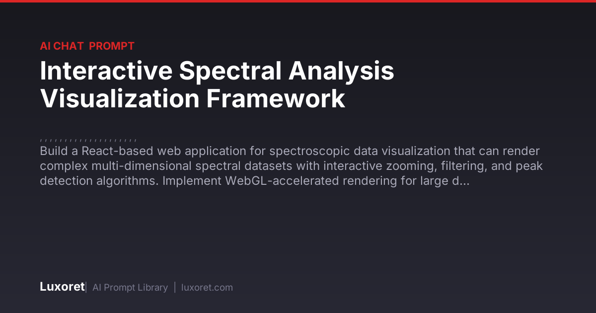 Interactive Spectral Analysis Visualization Framework — Ai Chat Prompt ...