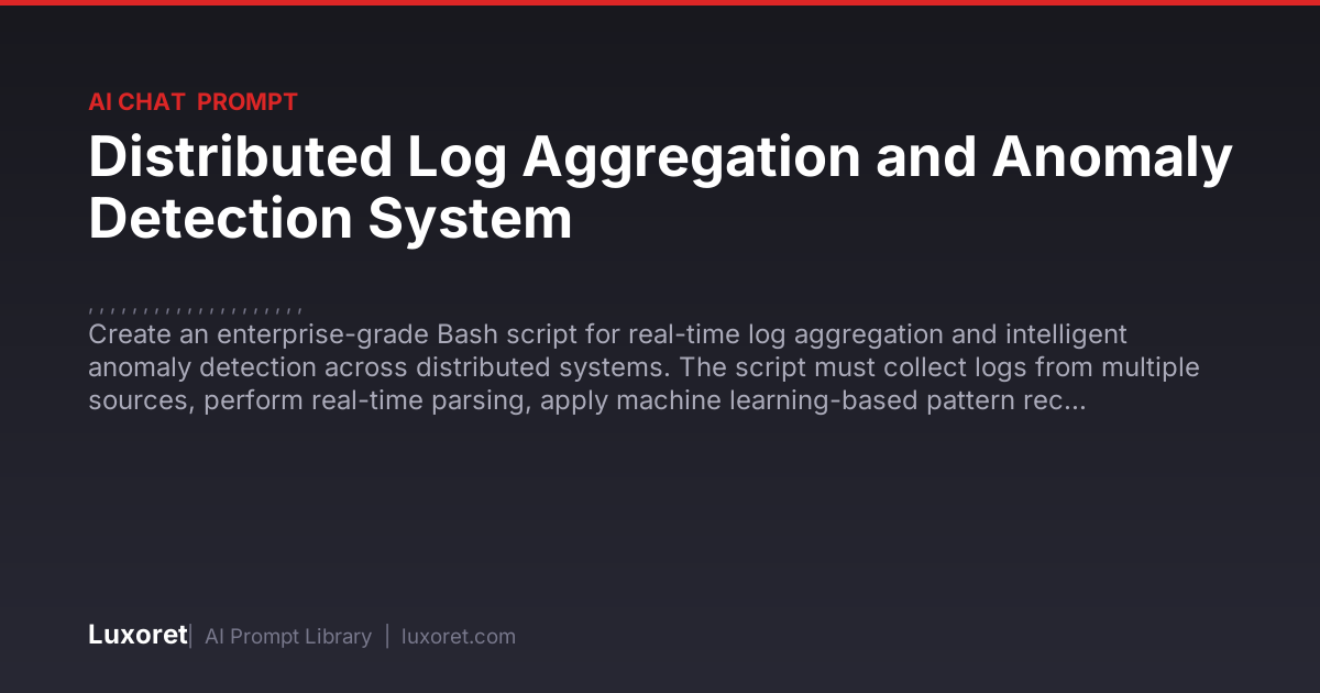 Distributed Log Aggregation and Anomaly Detection System — Ai Chat ...