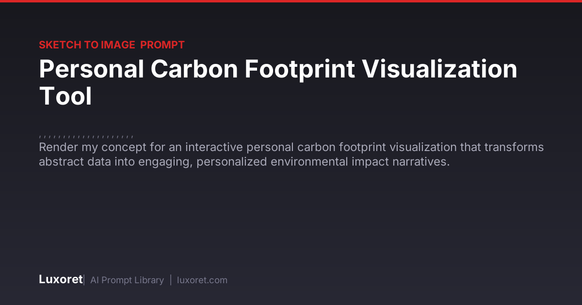 Personal Carbon Footprint Visualization Tool — Sketch to Image Prompt ...
