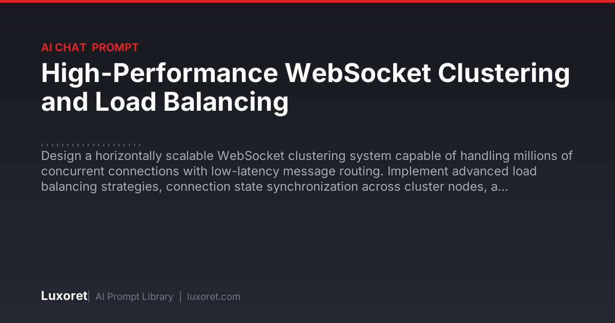High-Performance WebSocket Clustering and Load Balancing — Ai Chat ...