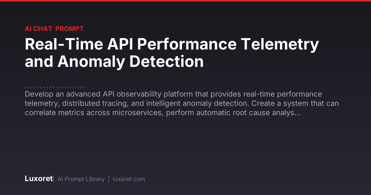 Real-Time API Performance Telemetry and Anomaly Detection — Ai Chat ...