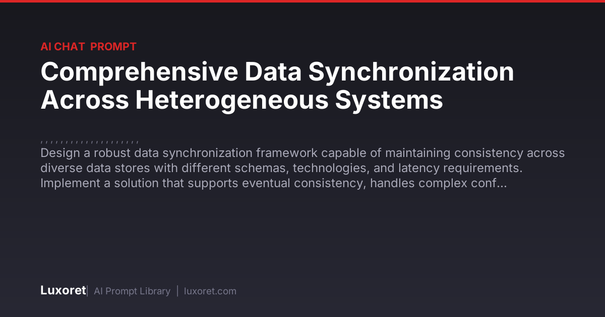 Comprehensive Data Synchronization Across Heterogeneous Systems — Ai ...