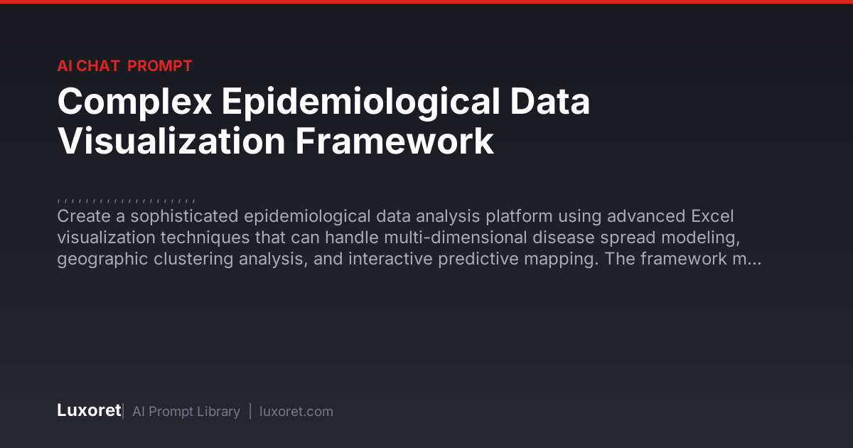 Complex Epidemiological Data Visualization Framework — Ai Chat Prompt ...