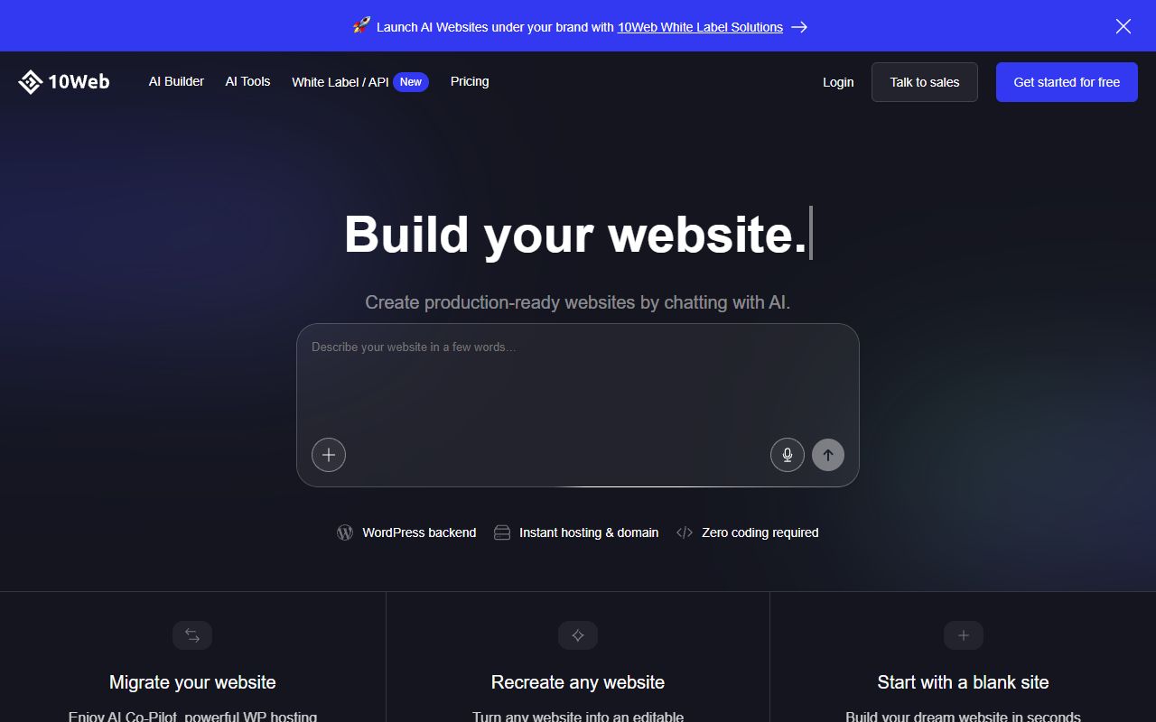 10Web screenshot
