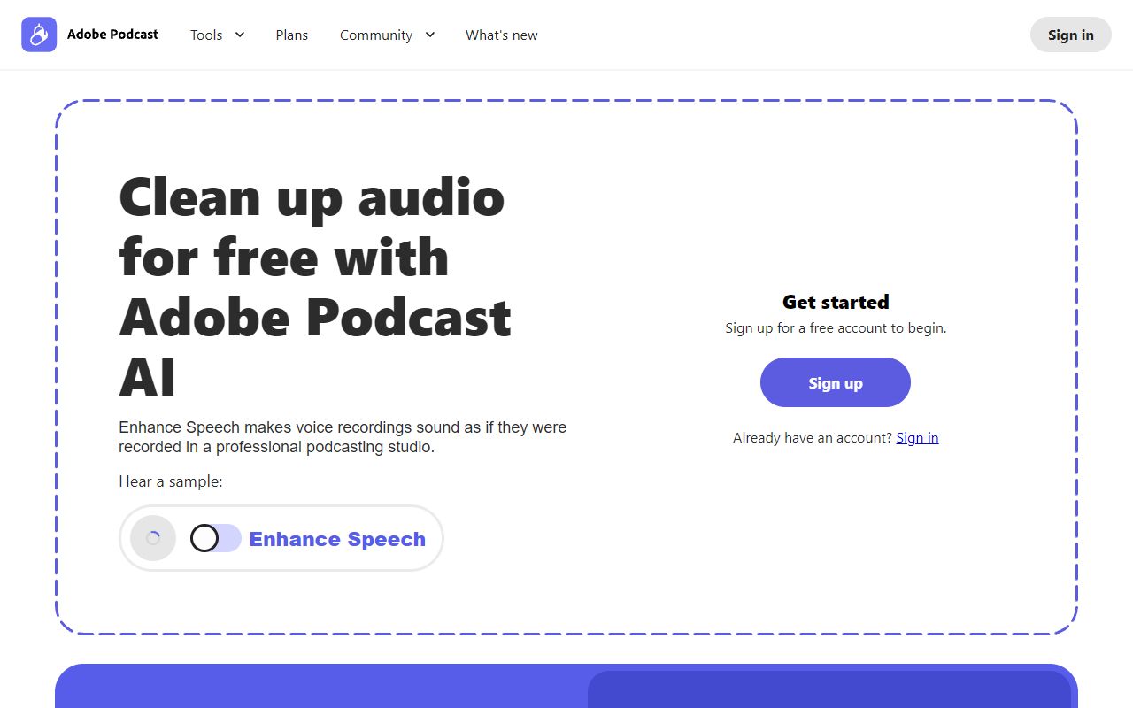 Adobe Speech Enhancer screenshot
