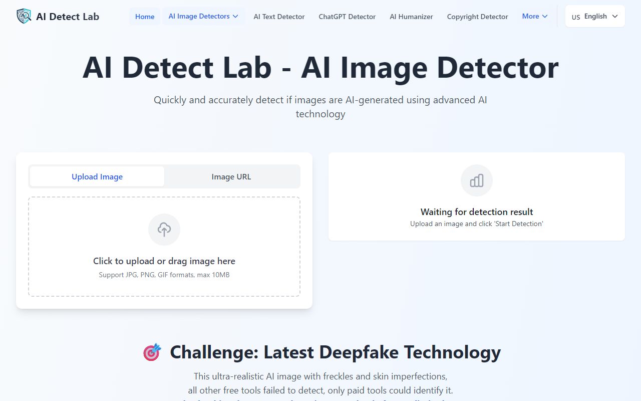 AI Detect Lab screenshot