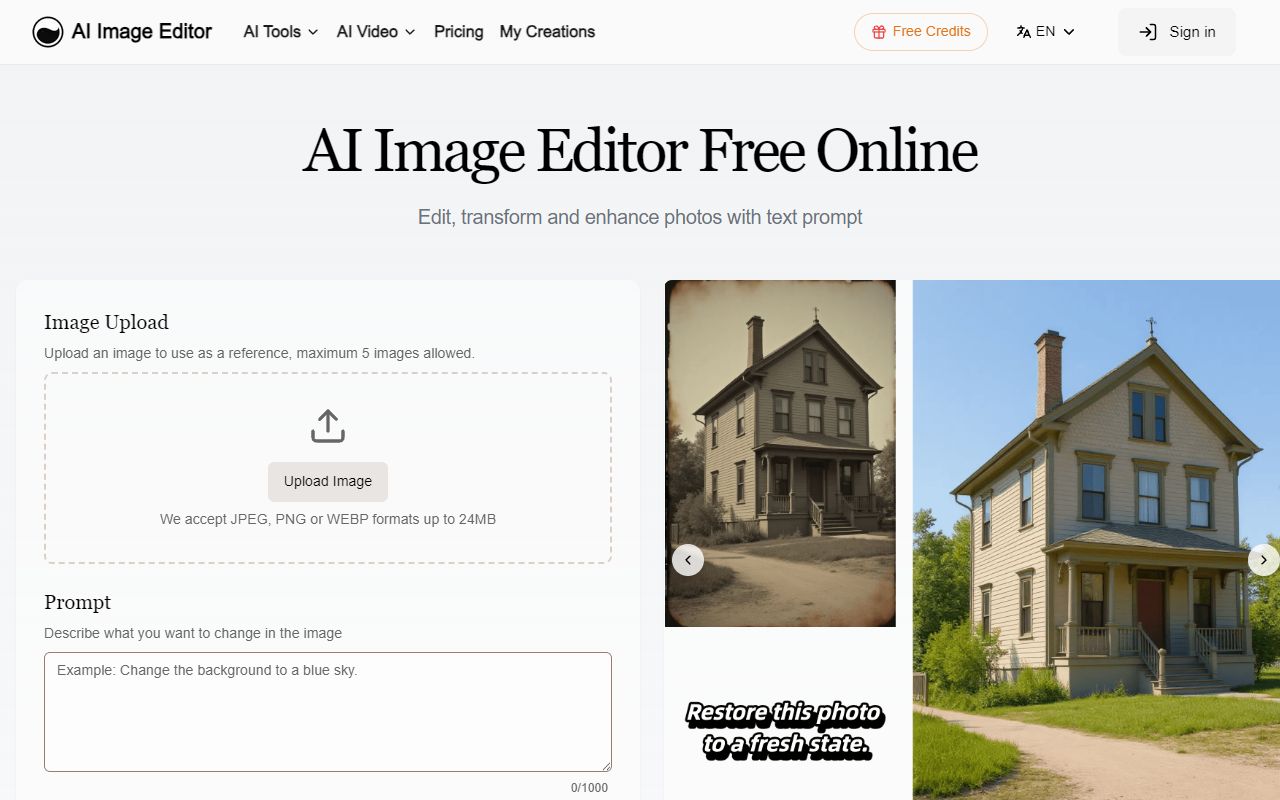 AI Image Editor screenshot