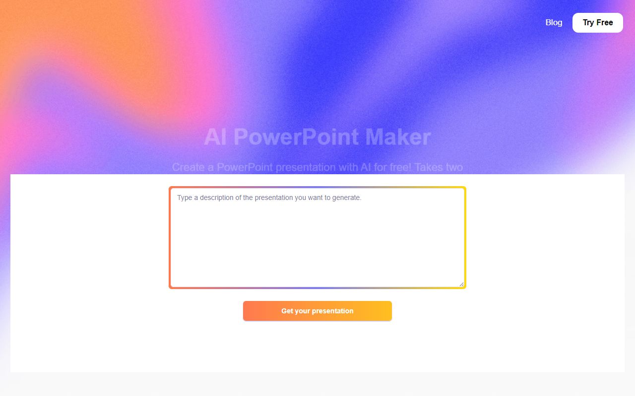 AI PowerPoint Maker screenshot