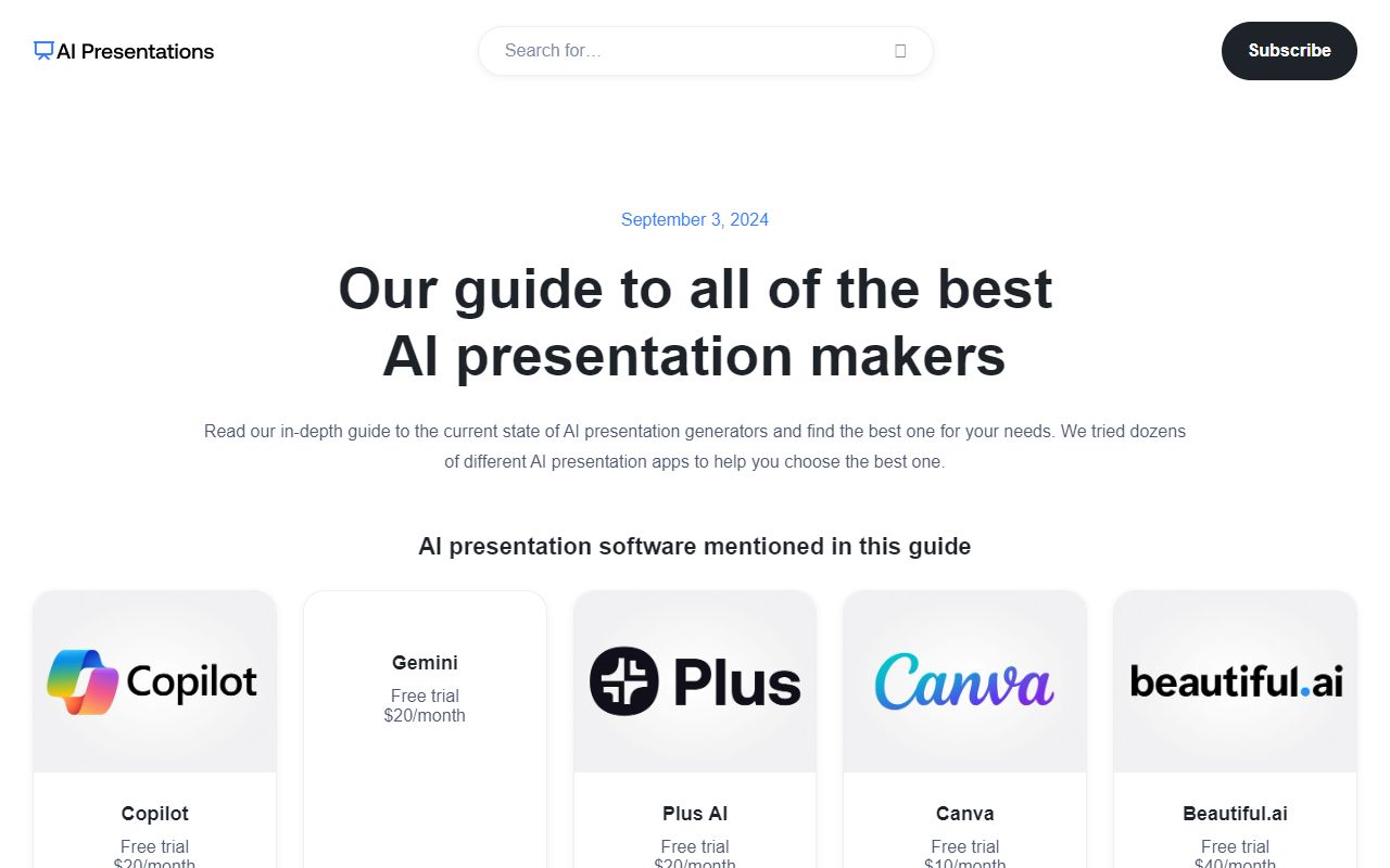 AI Presentation Makers screenshot