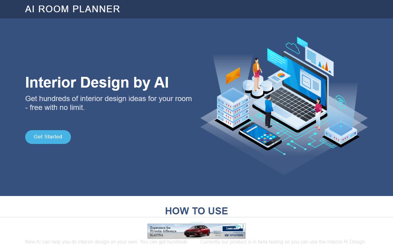 AI Room Planner - website preview