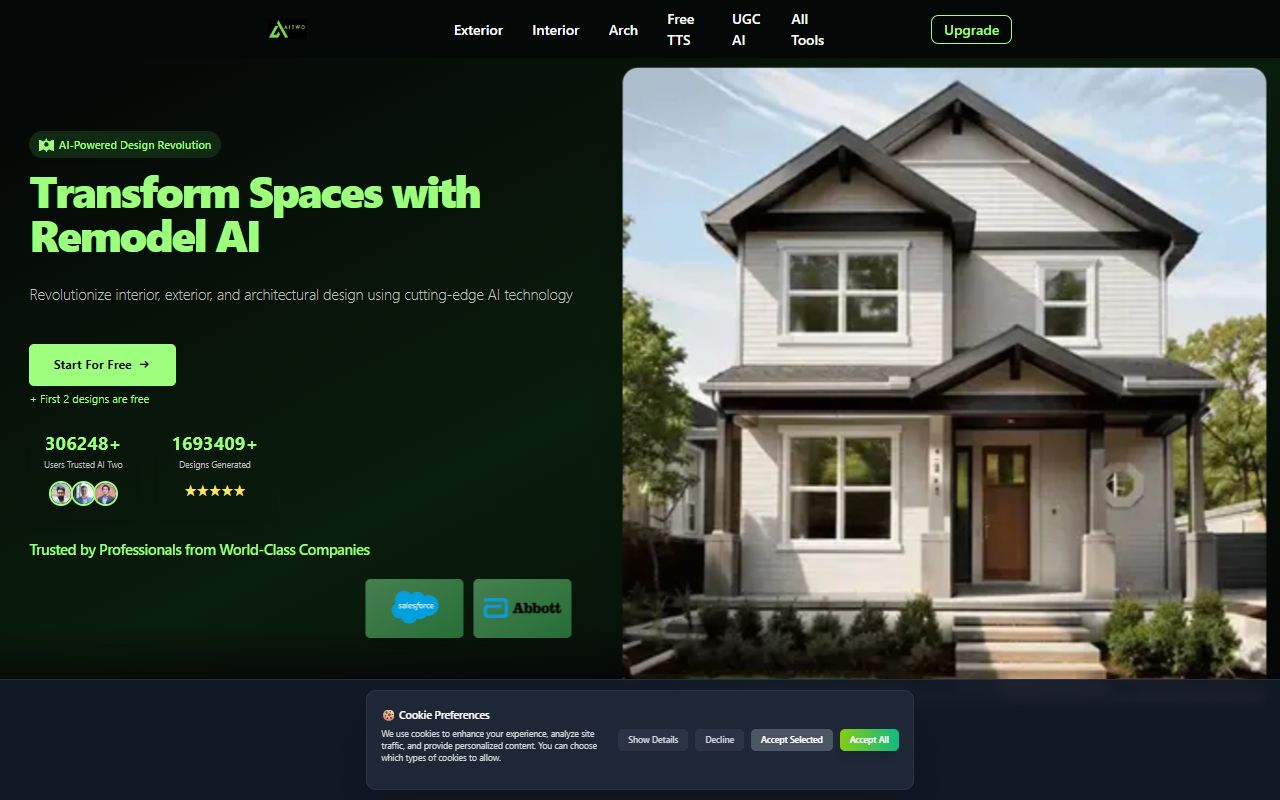AI TWO - website preview