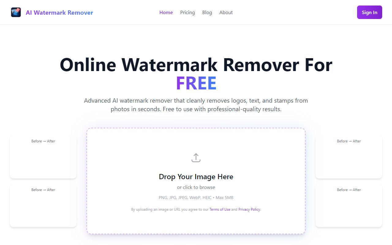 AI Watermark Remover screenshot