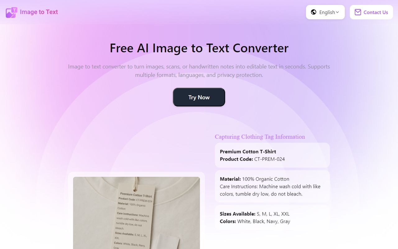 AIImagetoText screenshot