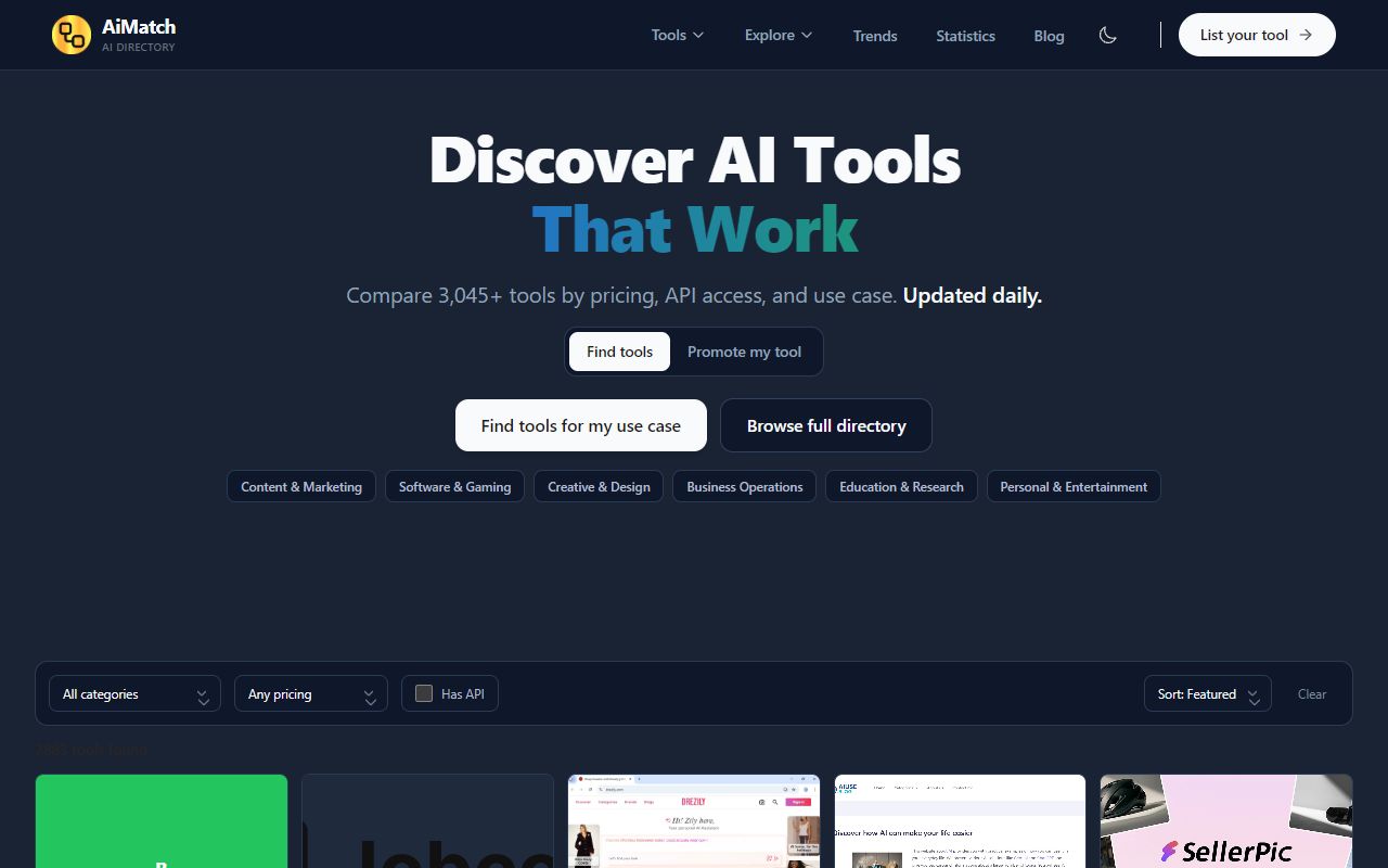 AiMatchPro - website preview