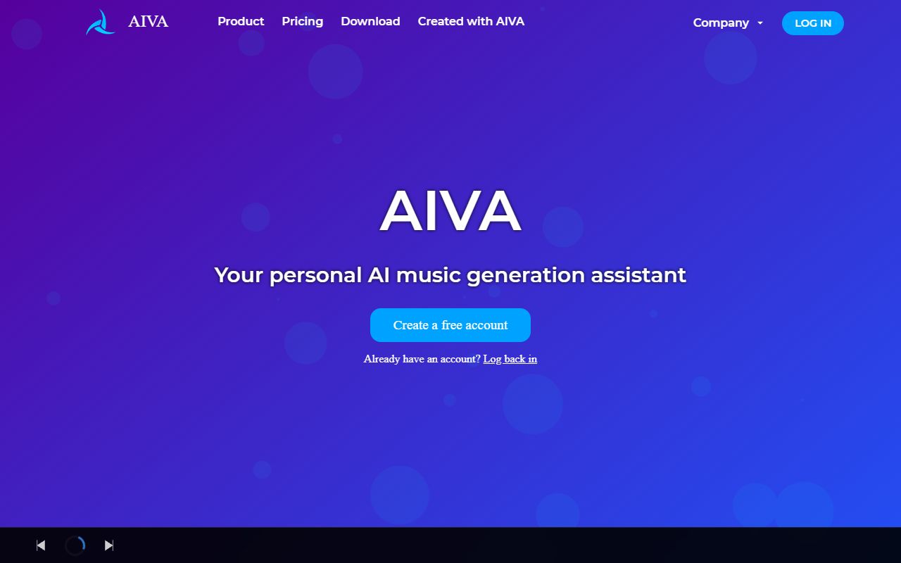 AIVA screenshot