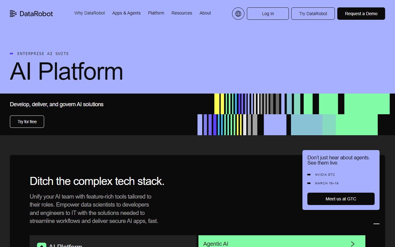 Algorithmia - website preview