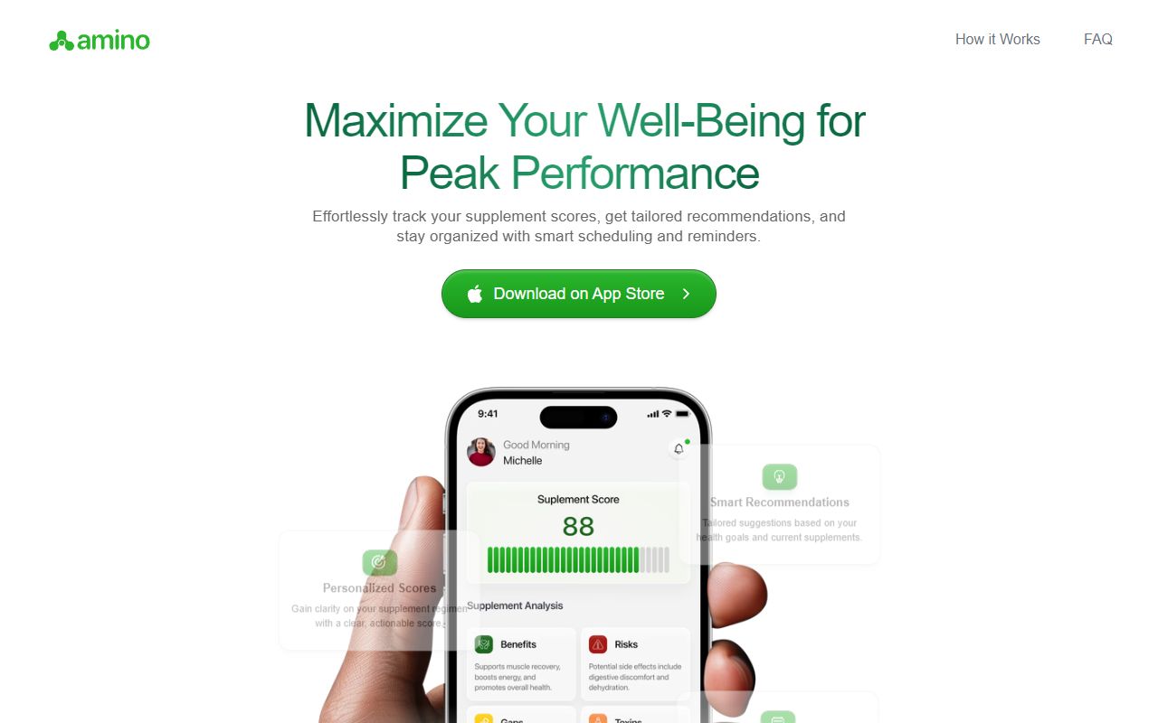 Amino Supplement Scanner screenshot