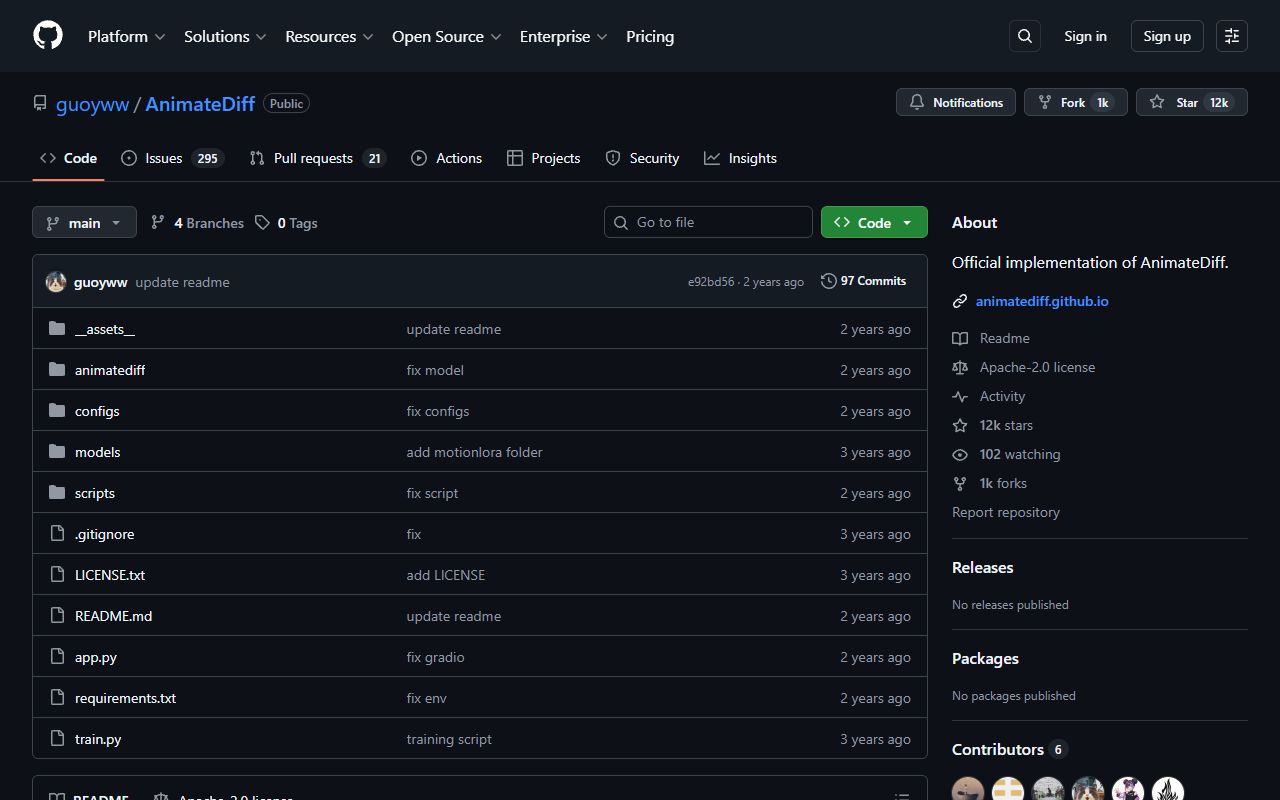 AnimateDiff screenshot