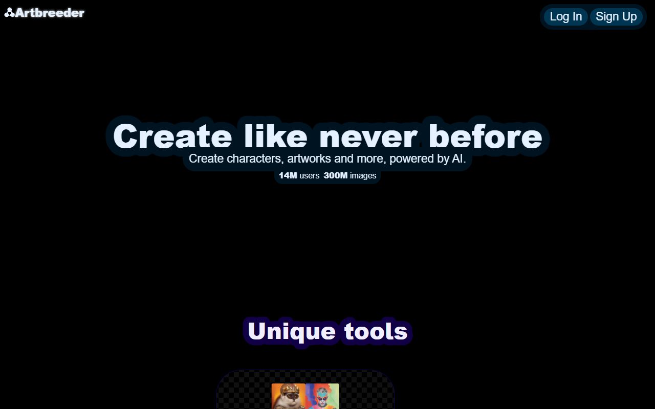 Artbreeder - website preview