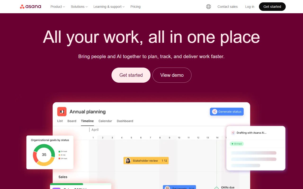 Asana Intelligence screenshot