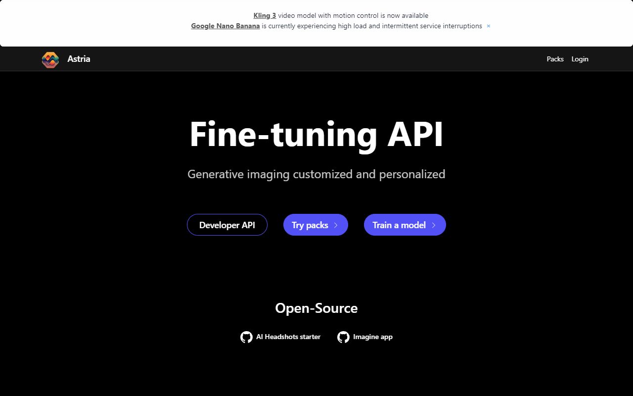 Astria.ai screenshot
