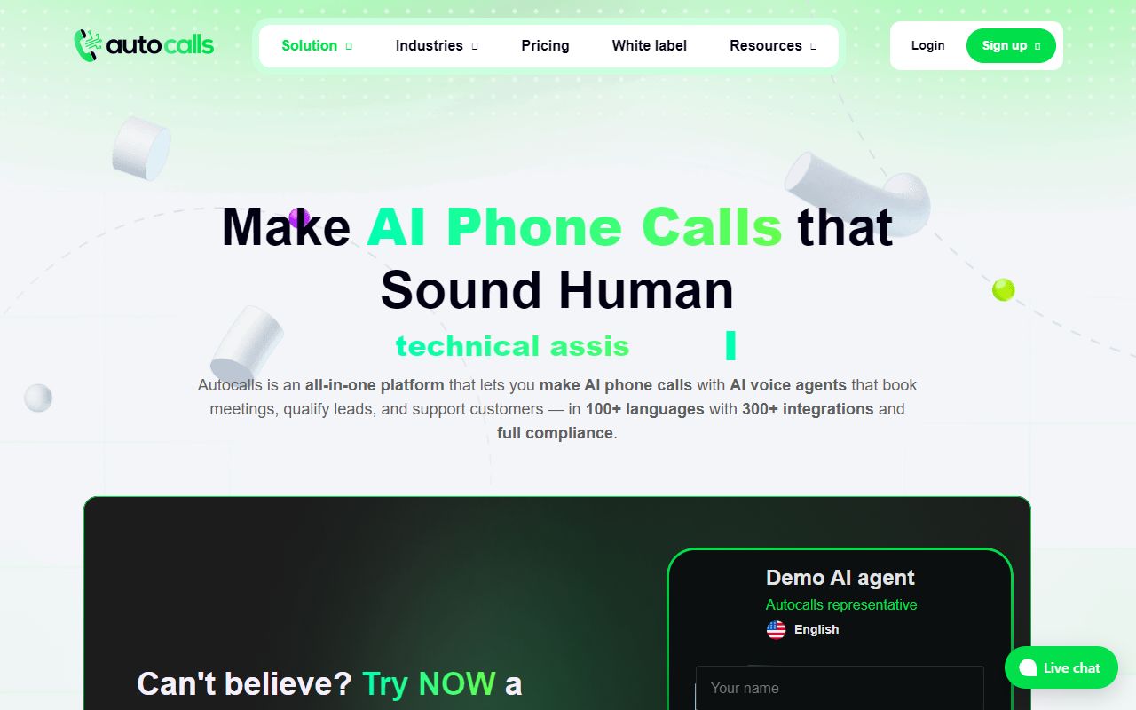 Autocalls screenshot