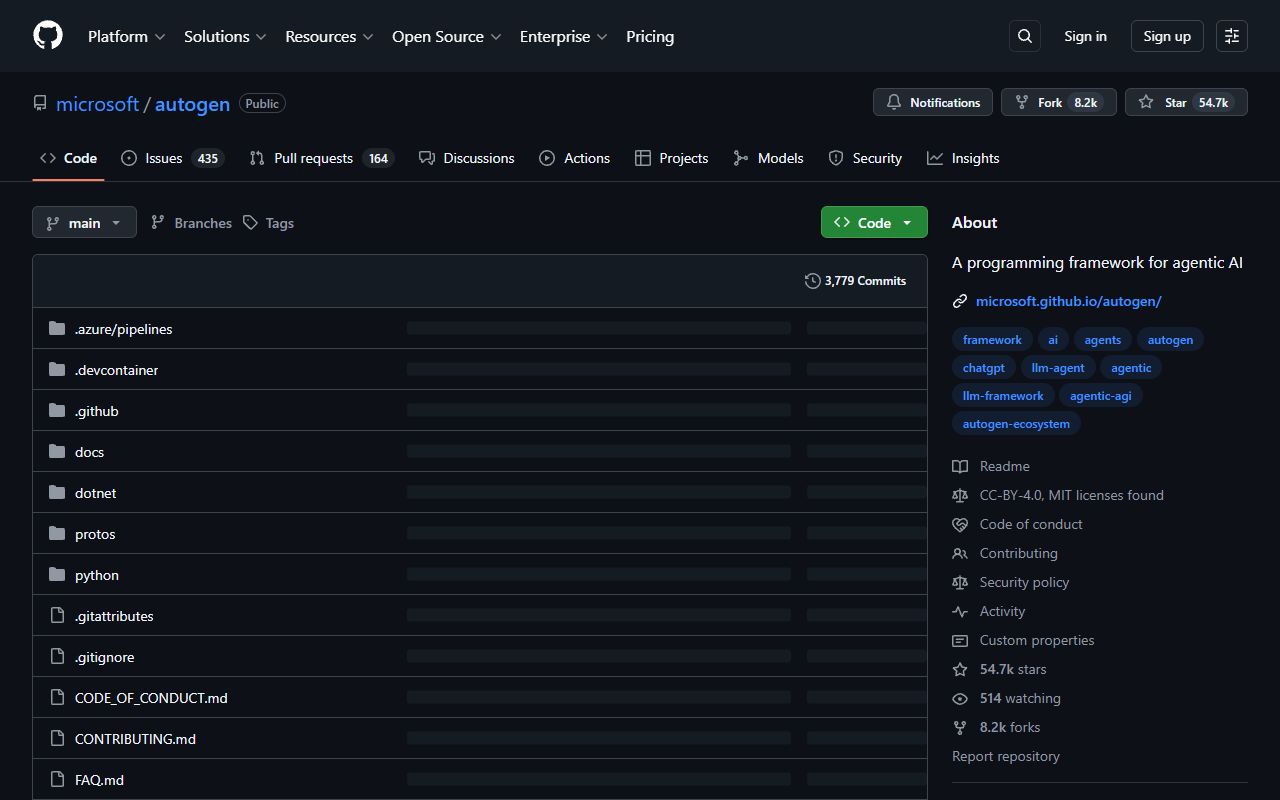 AutoGen - website preview