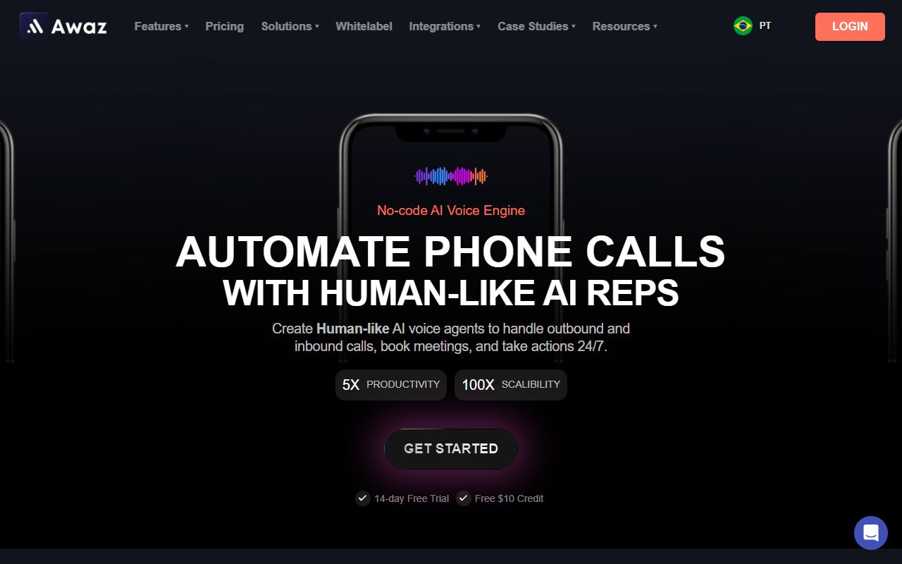 Awaz AI - website preview