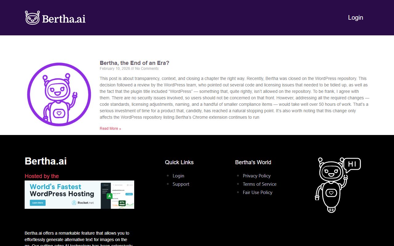 Bertha.ai screenshot