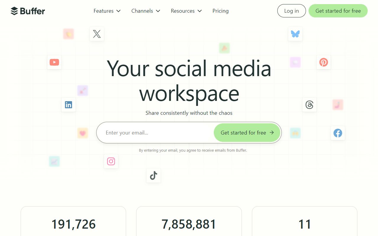Buffer - website preview