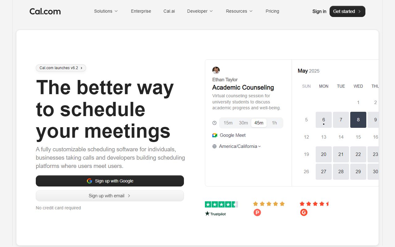 Cal.com AI screenshot