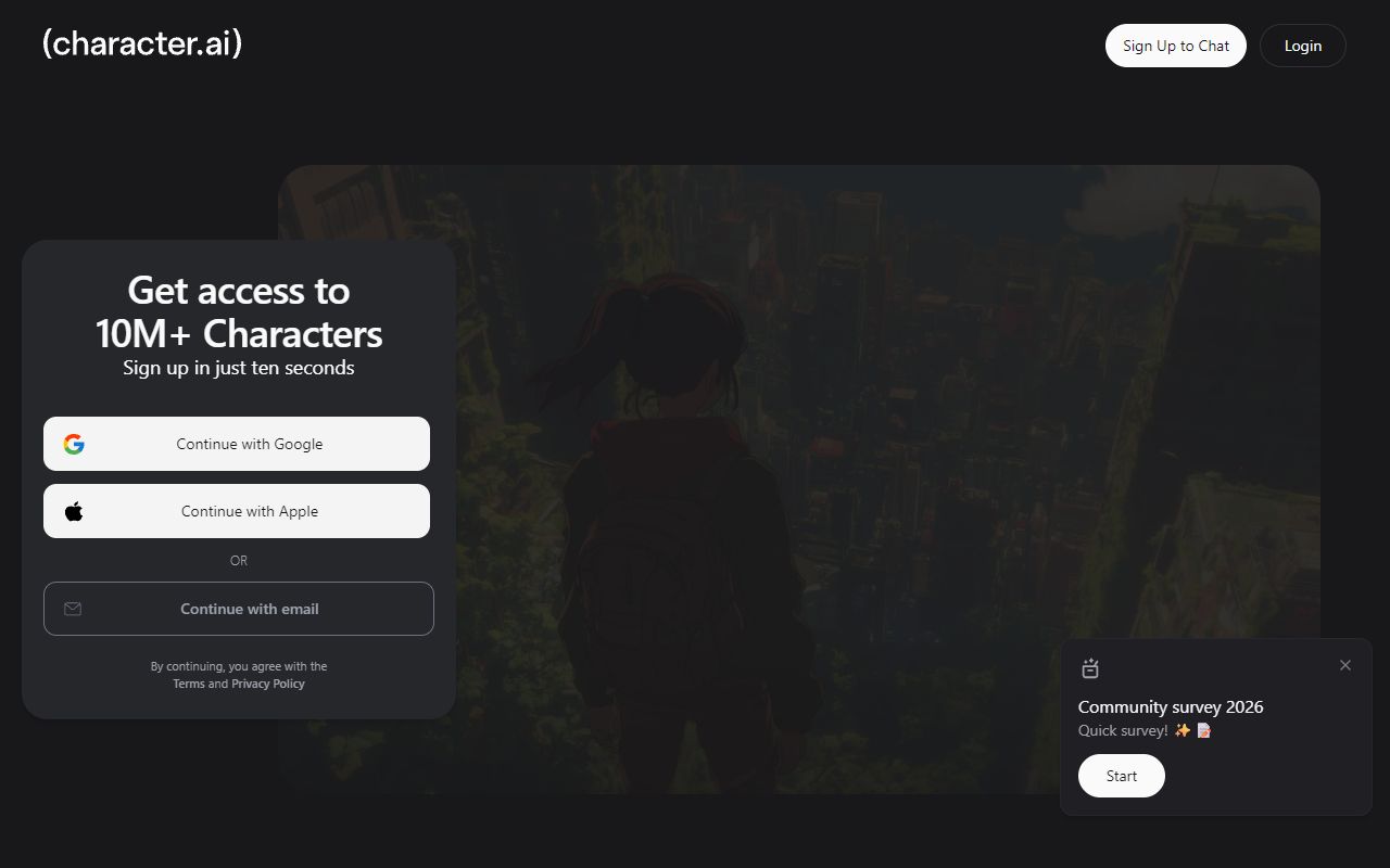 CharacterAI screenshot