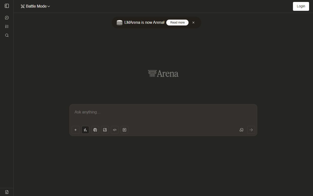 Chatbot Arena - website preview