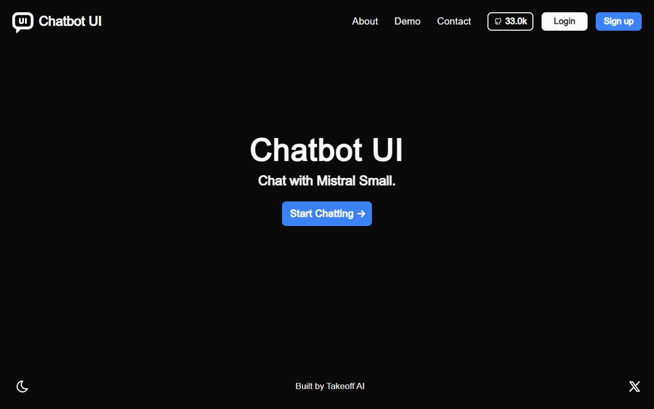 Chatbot UI screenshot