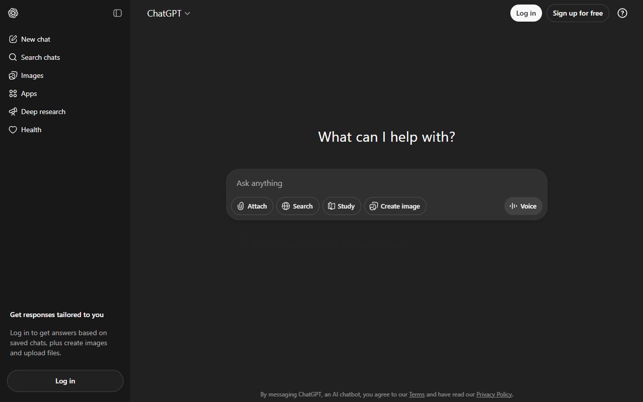 ChatGPT - website preview