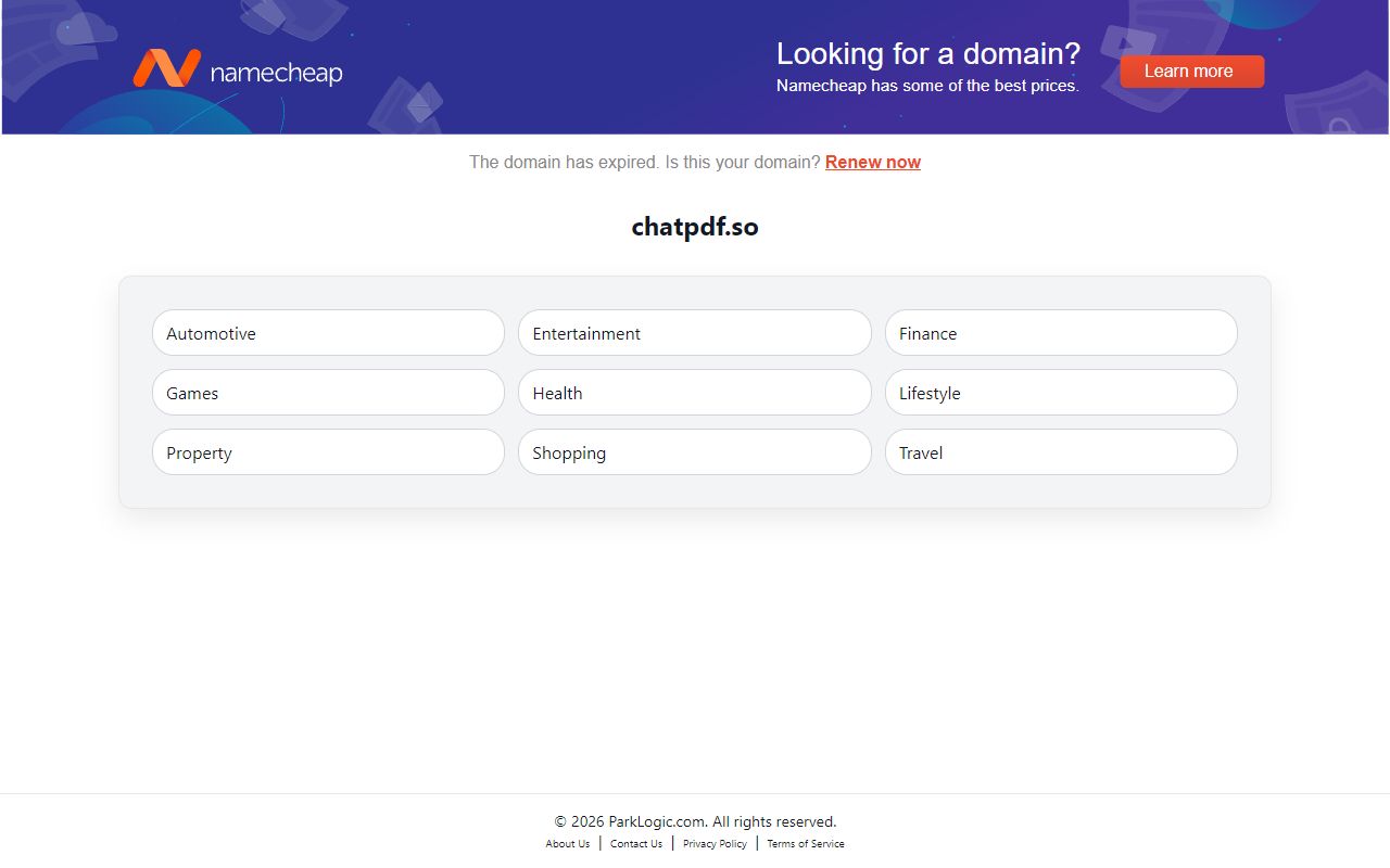Chatpdf.so screenshot
