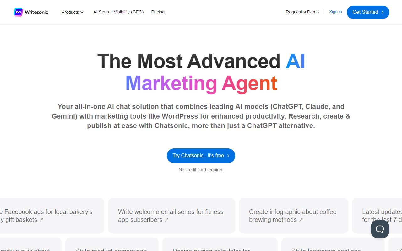 ChatSonic screenshot