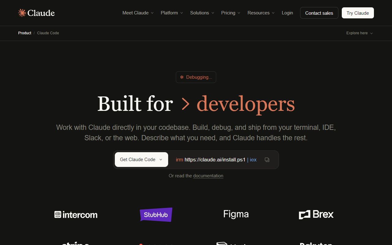 Claude Code - website preview