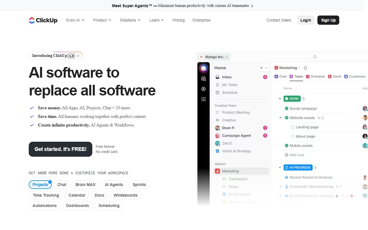 ClickUp AI screenshot