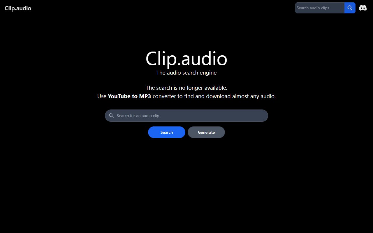 Clip.audio - website preview