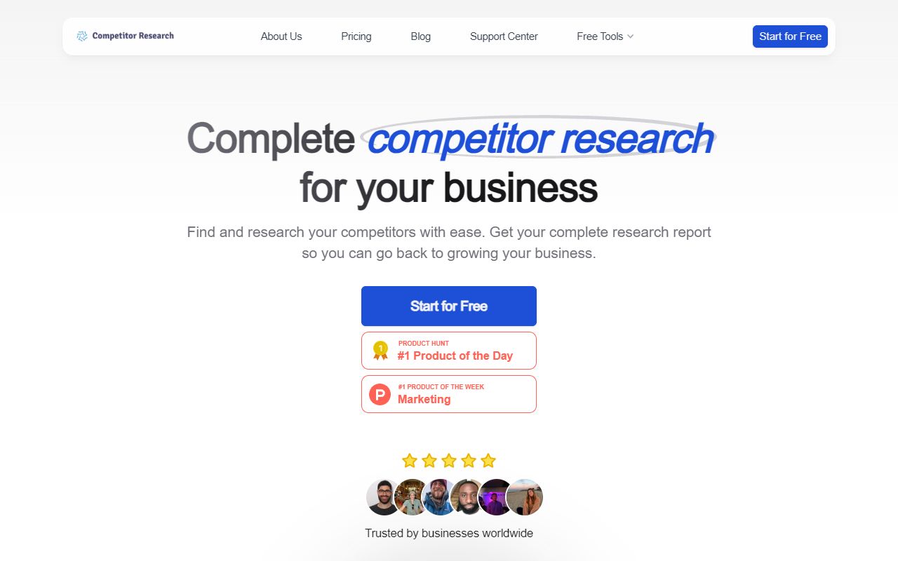 Competitor Research screenshot