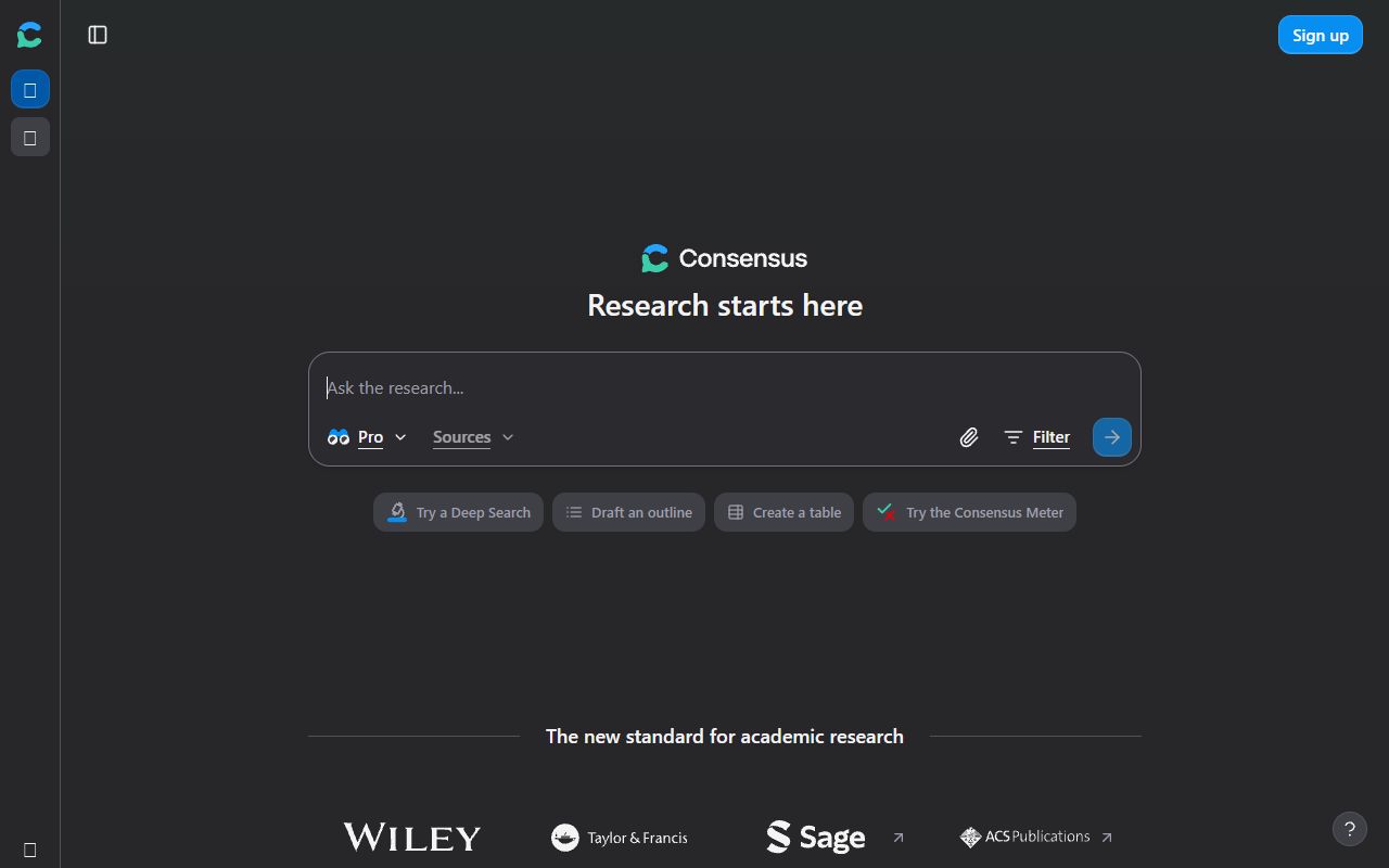Consensus - website preview
