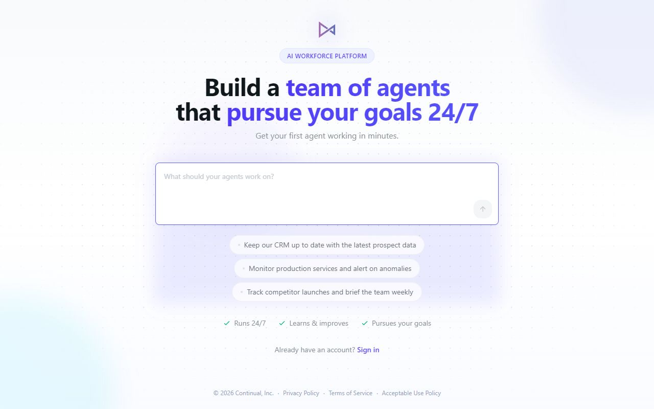 Continual screenshot