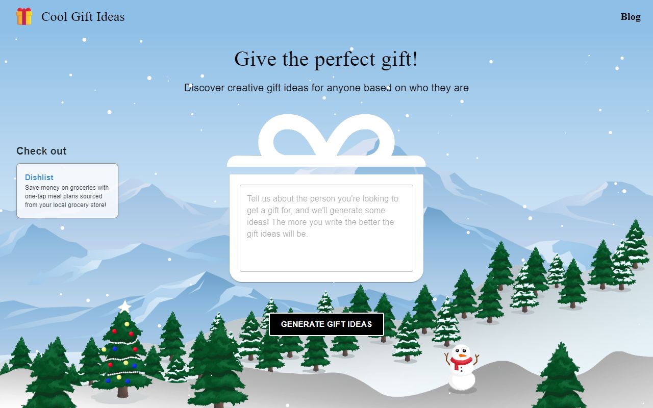 CoolGiftIdeas - website preview