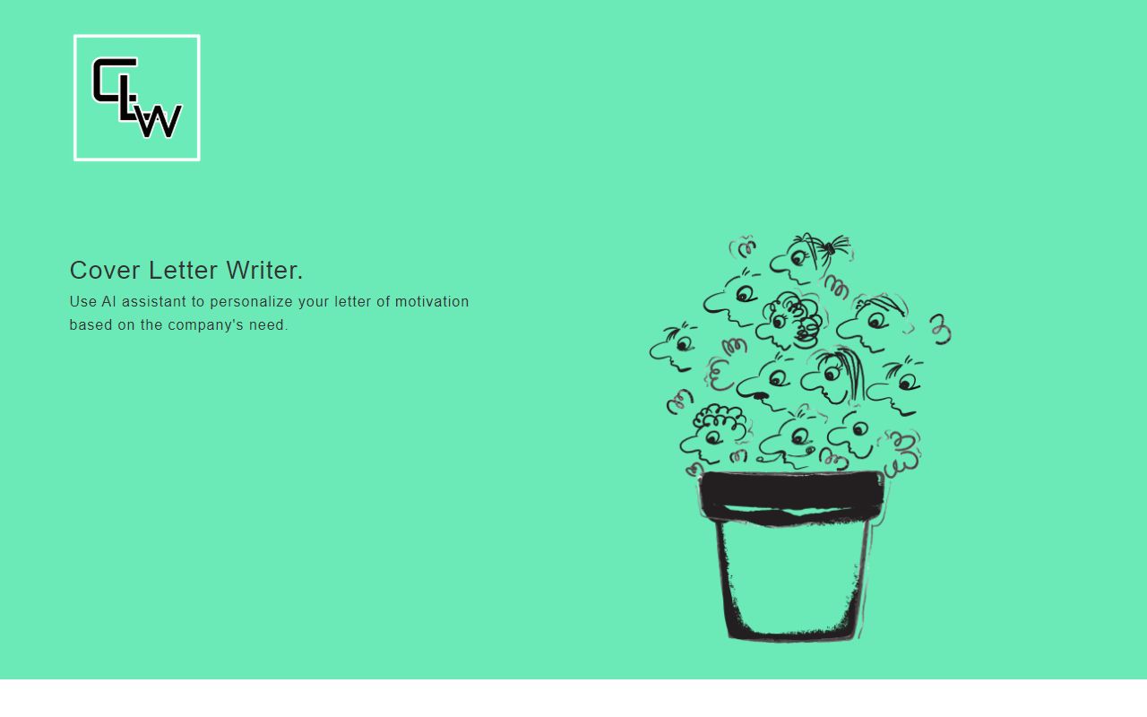Coverletterwrite - website preview