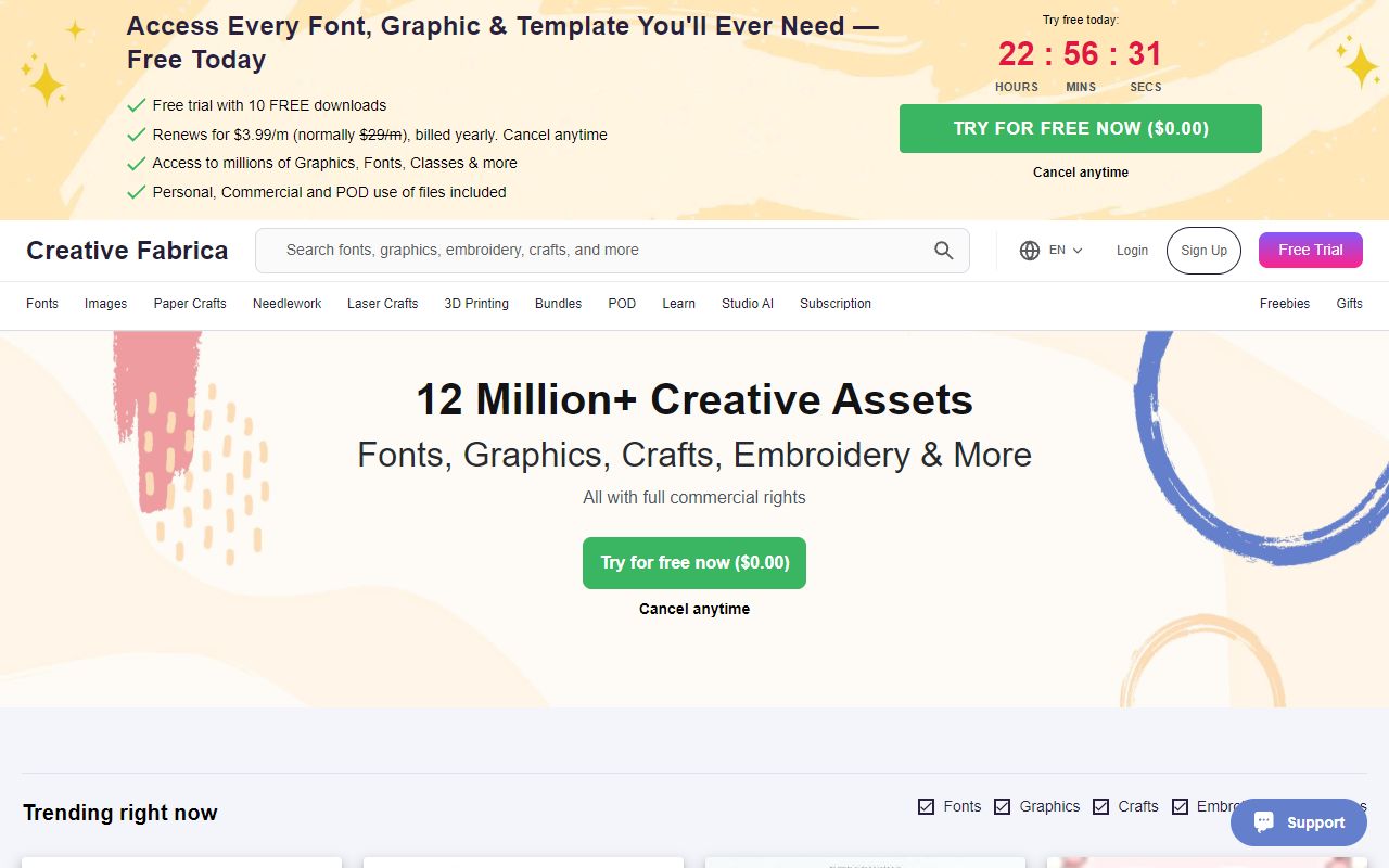 Creative Fabrica screenshot