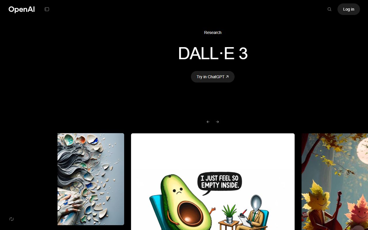 DALL-E 3 - website preview