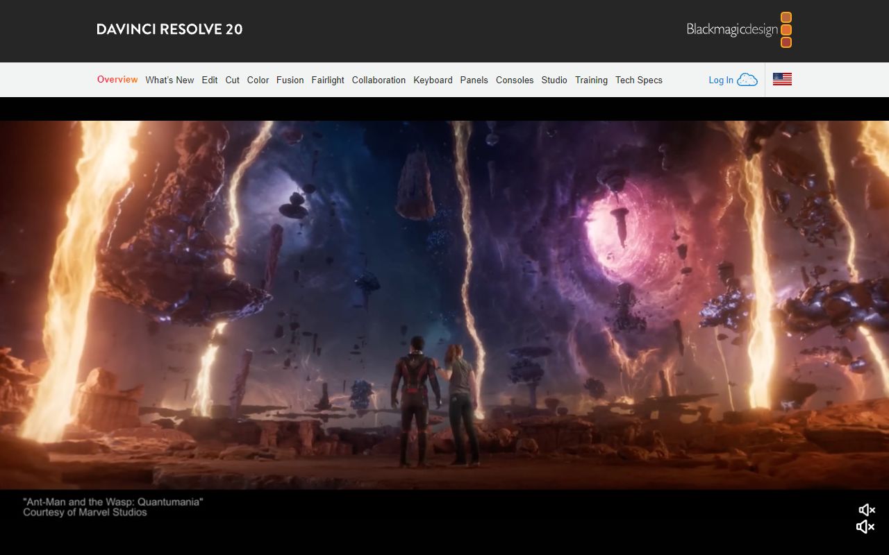 DaVinci Resolve - website preview